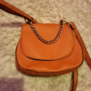 Peach cross body purse